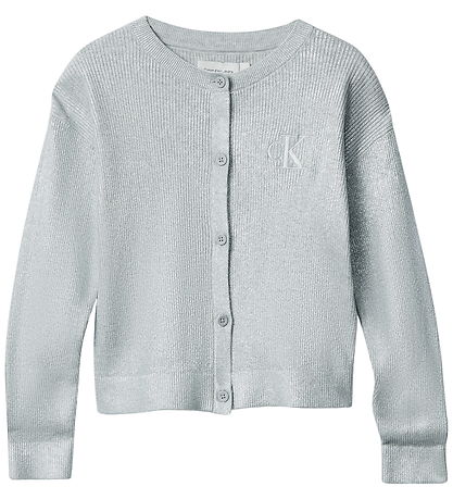 Calvin Klein Cardigan - Knitted - Coated - Silver