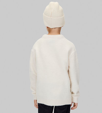 Calvin Klein Blouse - Polyester/Wool - Fluffy - Whitecap Grey