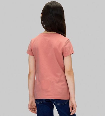 Calvin Klein T-Shirt - Script-Logo - Brandied Apricot
