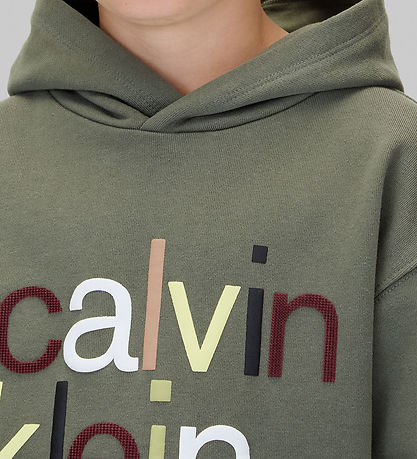 Calvin Klein Hoodie - Color Logo - Thyme Green