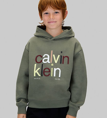 Calvin Klein Hoodie - Color Logo - Thyme Green
