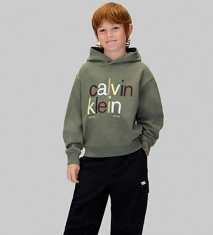 Calvin Klein Hoodie - Color Logo - Thyme Green
