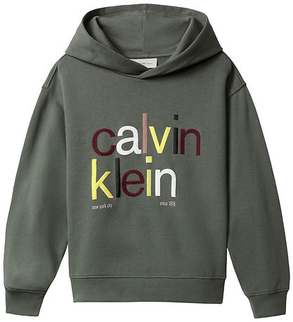 Calvin Klein Hoodie - Color Logo - Thyme Green