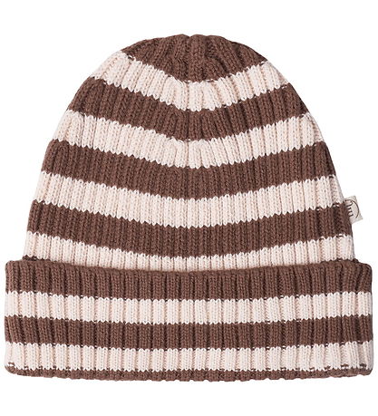 That's Mine Beanie - Knitted - Rib - Izzy - Brown Stripe