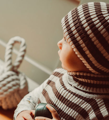 That's Mine Neck Warmer - Knitted - Rib - Ivan - Brown Stripe