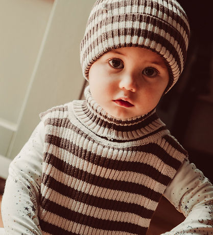 That's Mine Neck Warmer - Knitted - Rib - Ivan - Brown Stripe