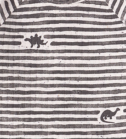 That's Mine Blouse - Rib - Aksel - Mono Dino Stripe
