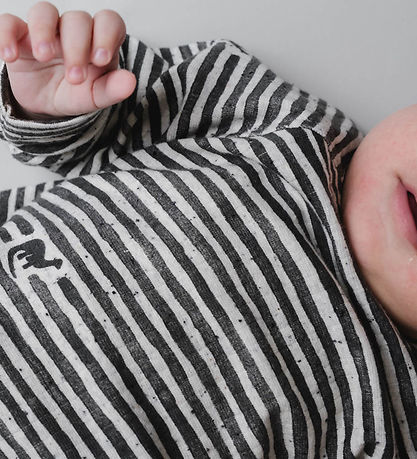That's Mine Blouse - Rib - Aksel - Mono Dino Stripe