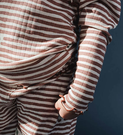 That's Mine Blouse - Rib - Jamilla - Love Berry Stripe