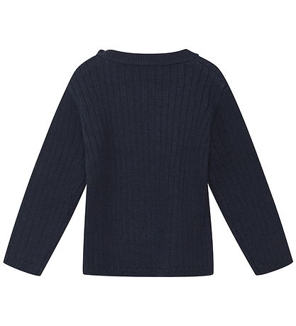 Hust and Claire Bluse - Strick - HCPil Wool Rib - Mehr Navy