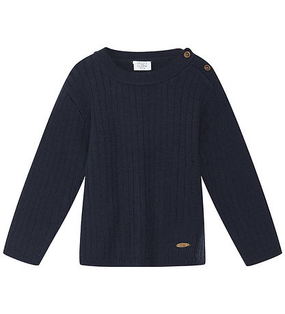 Hust and Claire Bluse - Strick - HCPil Wool Rib - Mehr Navy