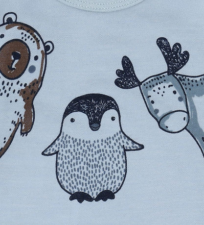 Hust and Claire Bodysuit l/s - HCBaloo Animals - Baby Blue