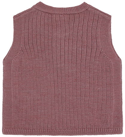 Hust and Claire Waistcoat - Knitted - HCEdi Wool Rib Knit - Pale