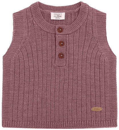Hust and Claire Waistcoat - Knitted - HCEdi Wool Rib Knit - Pale