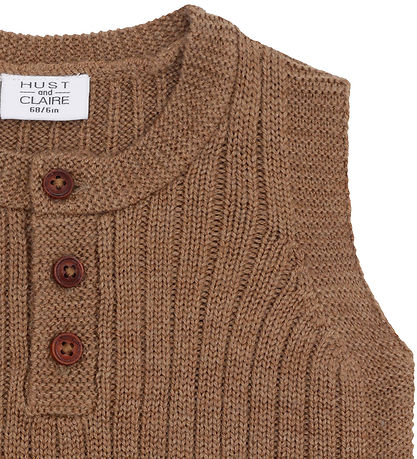 Hust and Claire Waistcoat - Knitted - HCEdi - Wool Rib Knit - Co