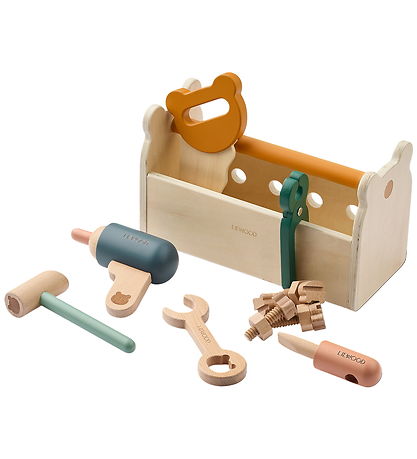 Liewood Wooden Toy - Toolbox - Luigi - Green Garden Multi