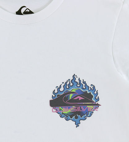 Quiksilver T-shirt - EV In Flames - White