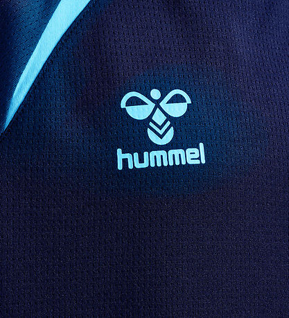 Hummel Stuttermabolur - hmlLEAD - Marine/Blue Fish