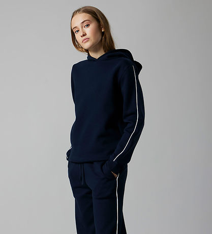 LMTD Hoodie - NlfBlake - Dark Sapphire/White Pipings