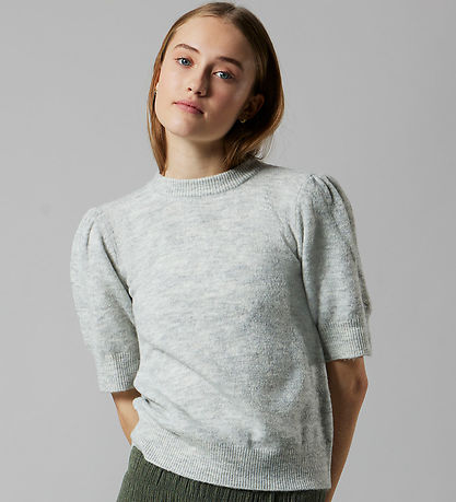 LMTD T-shirt - Knitted - NlfLodet - Light Grey Melange