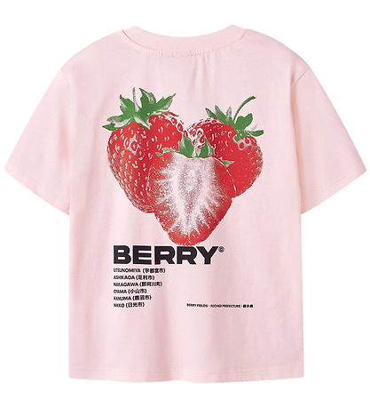 LMTD T-shirt - NlfBerry - Crystal Pink/Strawberry