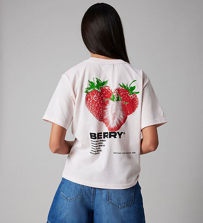LMTD T-shirt - NlfBerry - Crystal Pink/Strawberry