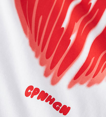 LMTD T-shirt - NlfHeart - Bright White/Red