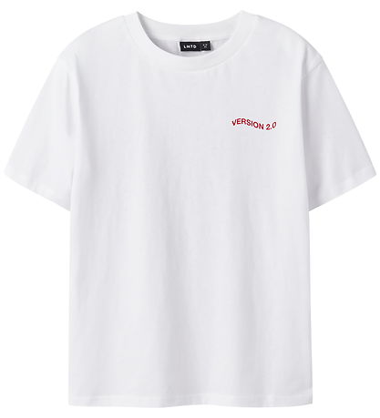 LMTD T-shirt - NlfHeart - Bright White/Red