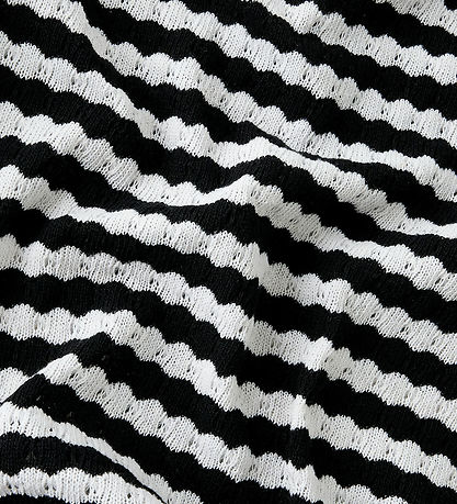 LMTD T-shirt - Knitted - NlfSille - Black/White