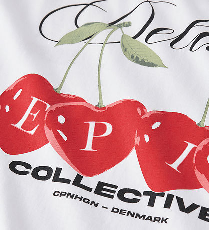 LMTD T-shirt - NlfCherry - Bright White