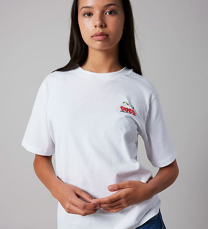 LMTD T-shirt - NlfCherry - Bright White
