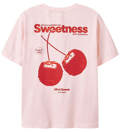 LMTD T-shirt - NlfCherry - Crystal Pink