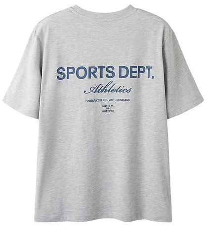 LMTD T-shirt - NlnMoods - Light Grey Melange/Dark Sapphire