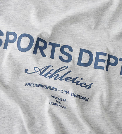 LMTD T-shirt - NlnMoods - Light Grey Melange/Dark Sapphire