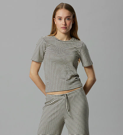 LMTD T-Shirt - NlfSeher - Black Kaffee/White