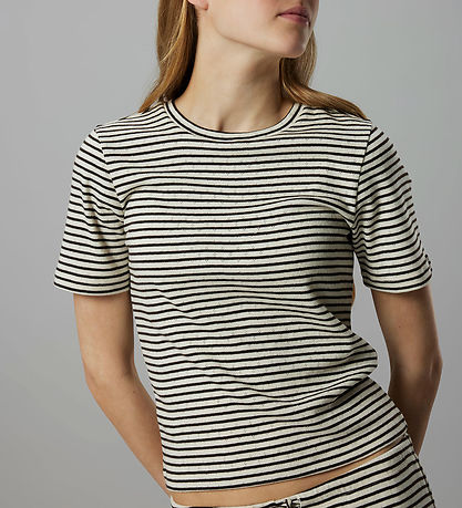 LMTD T-Shirt - NlfSeher - Black Kaffee/White