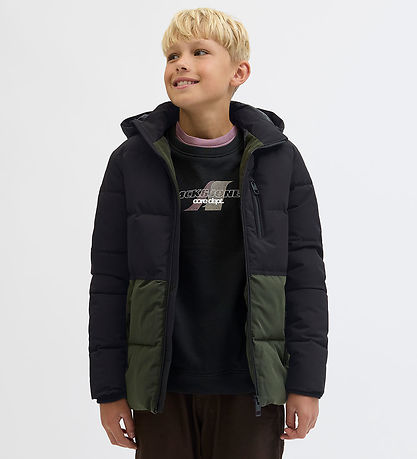 Jack & Jones Jacket - Jjeowen - Raisin/Black Blocking