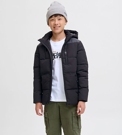 Jack & Jones Puffer Jacket - JjEowen - Black/REFLECTIVE