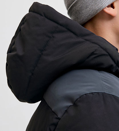 Jack & Jones Puffer Jacket - JjEowen - Black/REFLECTIVE