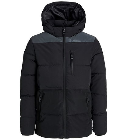 Jack & Jones Puffer Jacket - JjEowen - Black/REFLECTIVE