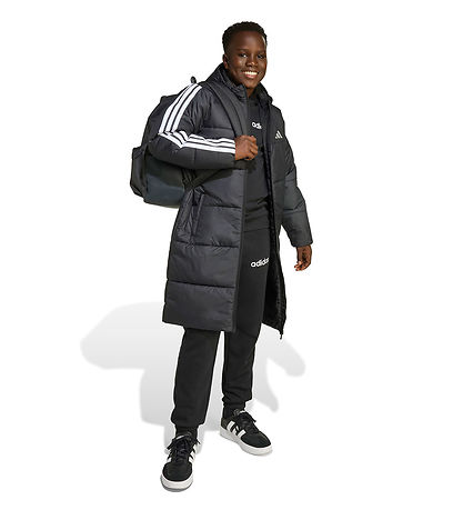 adidas Performance Fóðruð kápa - J Langur kápa - Svart/Hvítur