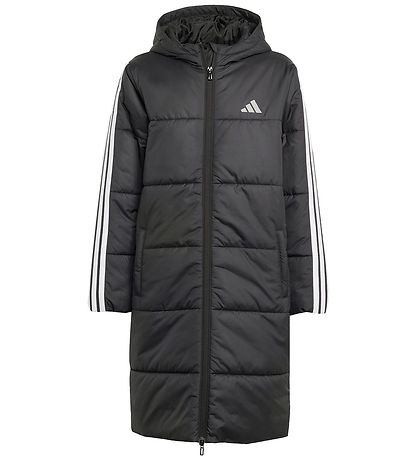 adidas Performance Fóðruð kápa - J Langur kápa - Svart/Hvítur