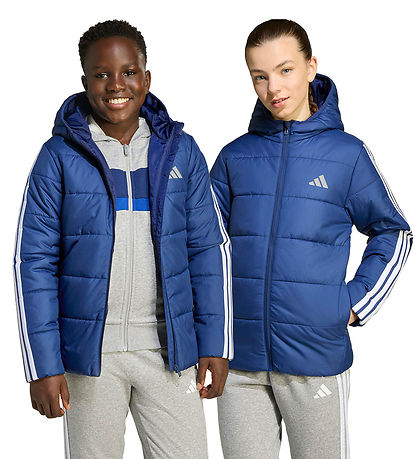 adidas Performance Vadderad jacka - J Ess 3S - Mörkblå/White