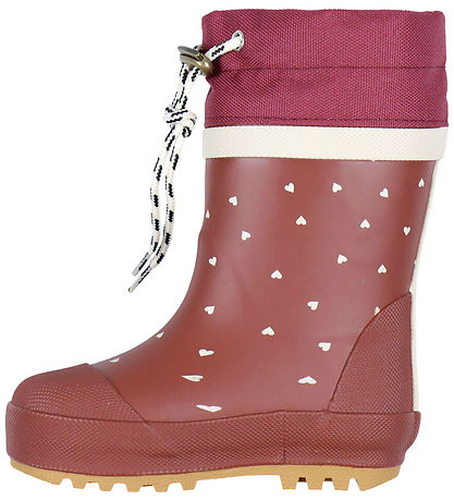 Pom Pom Thermo Boots - Heart