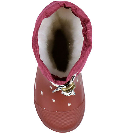 Pom Pom Thermo Boots - Heart