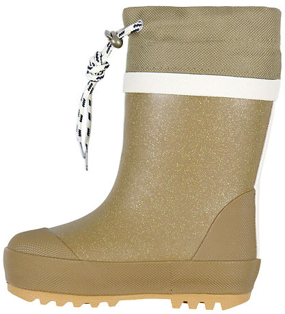 Pom Pom Thermo Boots - Gold Glitter