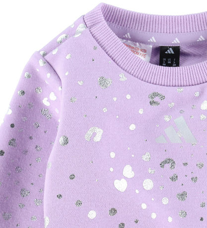 adidas Performance Sweatshirt/Leggings - Glam - Power Plum/Silve