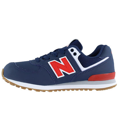 New Balance Sko - 574 - Navy/Team Rød