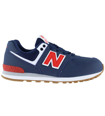 New Balance Sko - 574 - Navy/Team Rød