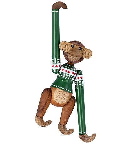 Kay Bojesen Holzfiguren - Affe Julesweater 2025 - Mini Grün